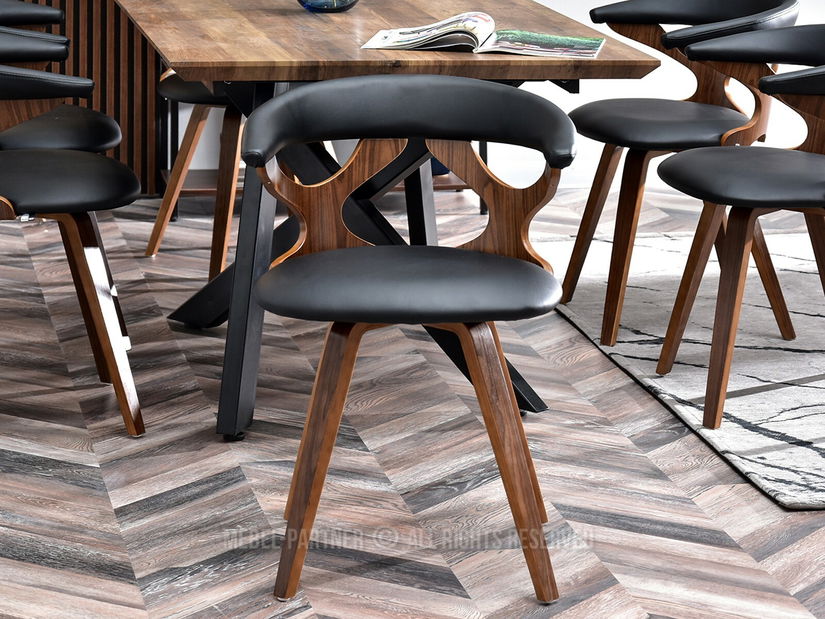 Stolička Bender (orech tmavý + orech)