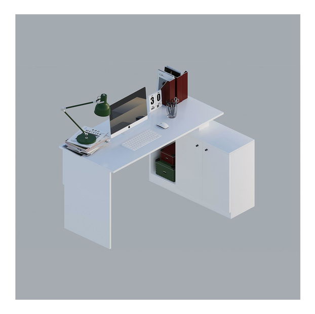 Masă PC Bashka (Alb)