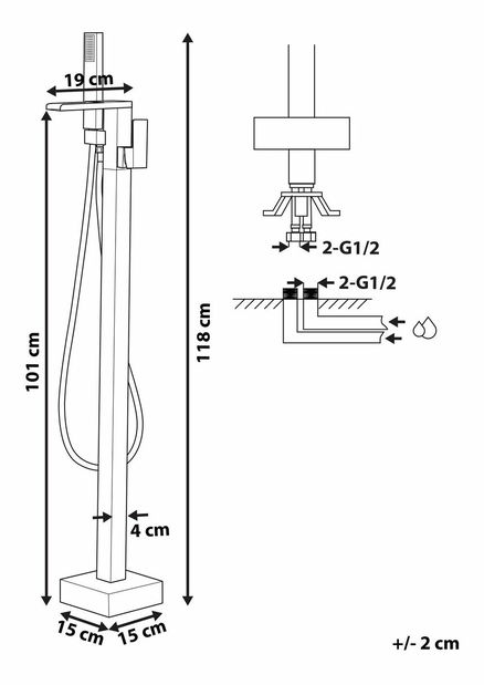 Vodovodná batéria Bond (čierna)