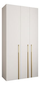 Ormar za garderobu 120 cm Carmela 40-3 (bijela + zlatna)