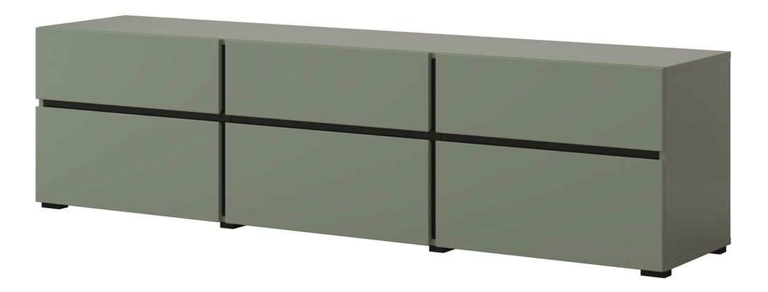 TV asztal/szekrény Crossroad G41 (fenyőzöld + fekete)