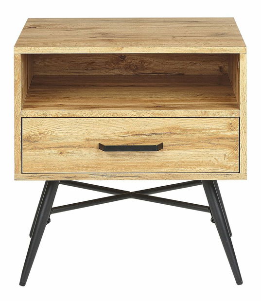 Nočný stolík Lubza 2 (svetlé drevo)