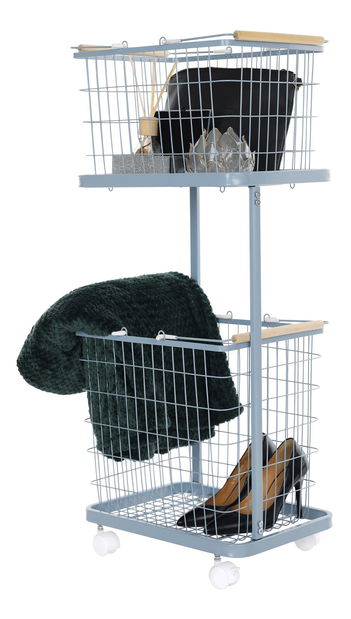 Kôš na bielizeň Harmas (kov + sivomodrá)