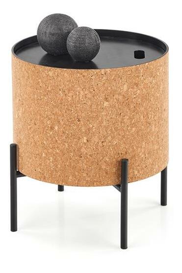 Dohányzóasztal Shae (természetes + fekete)