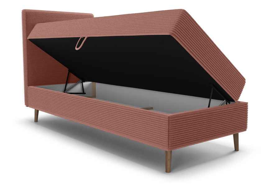 Jednolôžková posteľ 80 cm Napoli Bonell (terakota) (s roštom, s úl. priestorom)