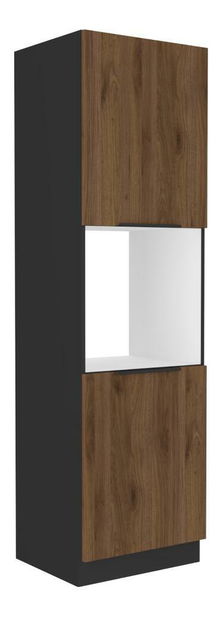 Dulap pentru cuptor Monzesa 60 DP-210 2F (negru + nuc okapi)
