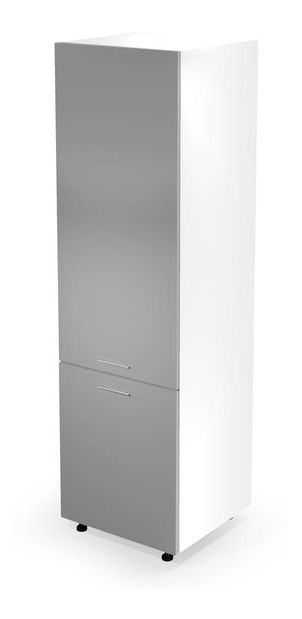 Dulap de bucătărie pentru frigider încorporat Verlene (gri + alb)