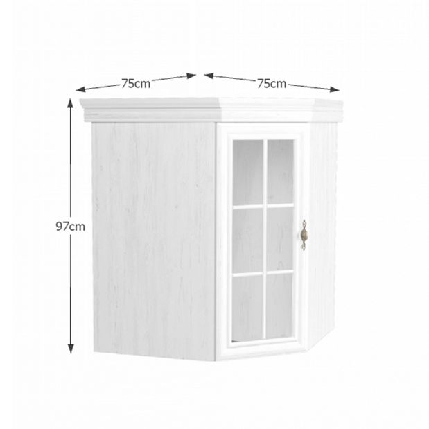 Vitrină de colț (Suprastructură) Kraz KNN1 (sosna andersen)