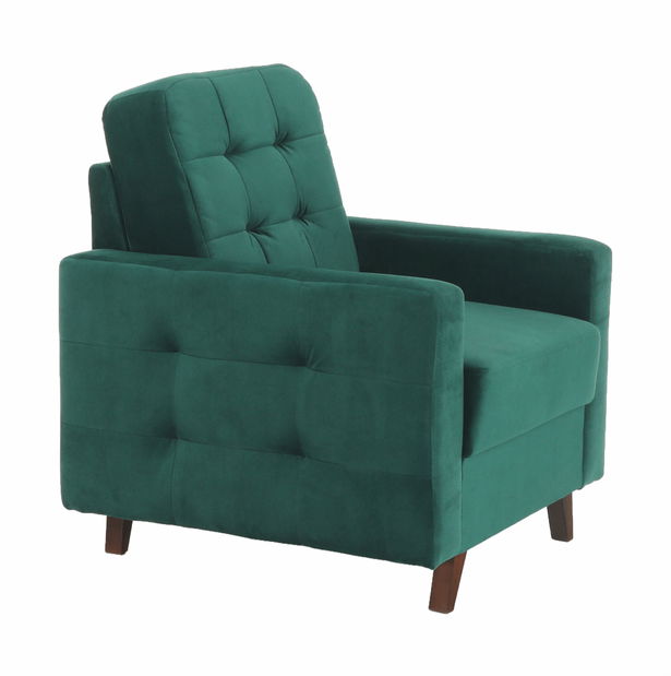 Relax fotel Merina (smaragdzöld + dió)