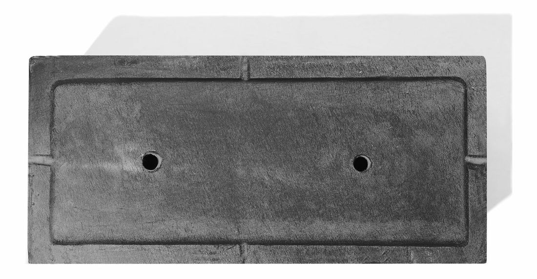 Virágtartó MIMA 38x80x37 cm (kerámia) (fekete)