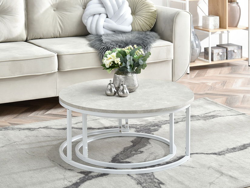 Dohányzóasztal Kolja Zest Xl (szürke + fehér)