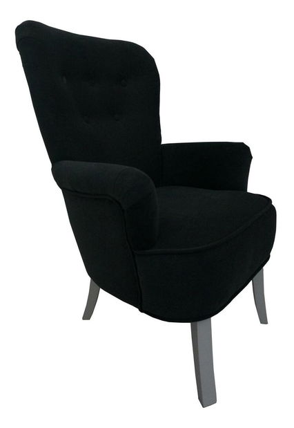 Fotoliu cu urechi Florta (negru + alb)