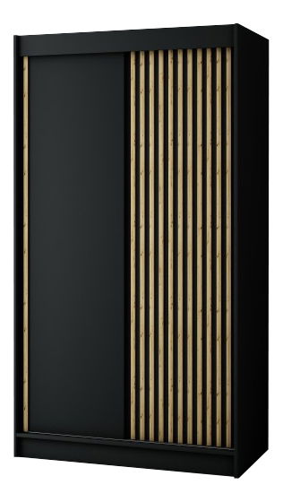 Ormar za garderobu 120 cm Ladonna (crna mat)