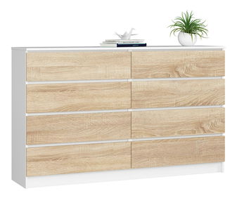Komoda Koa IV (biela + dub sonoma)