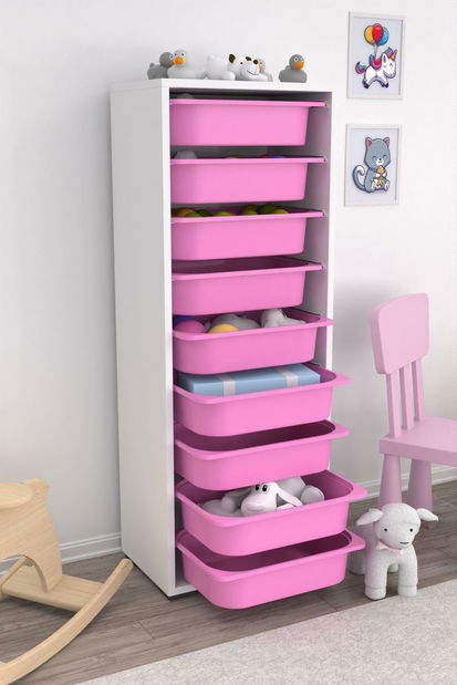 Organizator jucării Dremonka 11 (roz + alb)