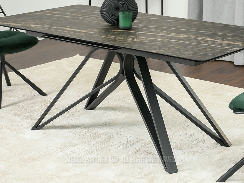 Étkezőasztal Venda (fekete márvány + fekete)