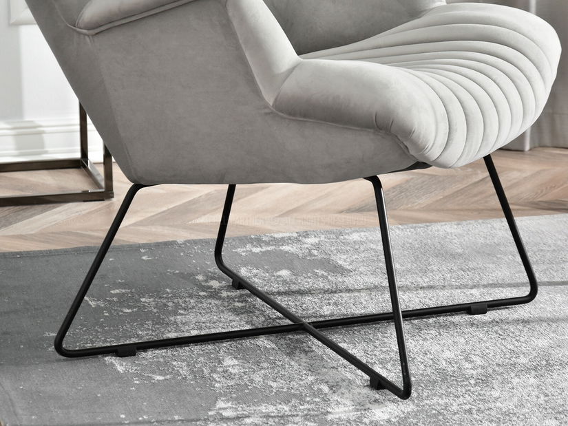 Fotoliu relax Nuttshell (gri + negru)