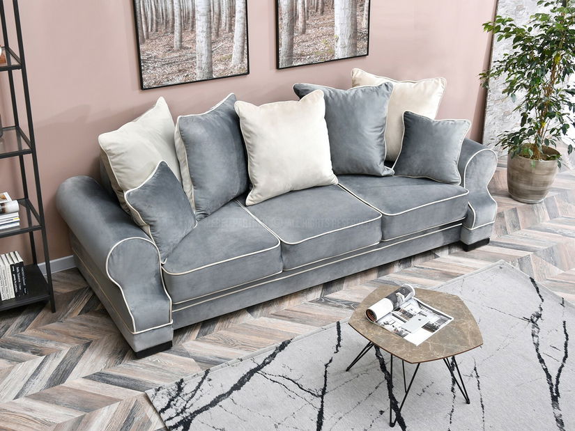 Canapea Canapea trei locuri Taskent (gri + negru)