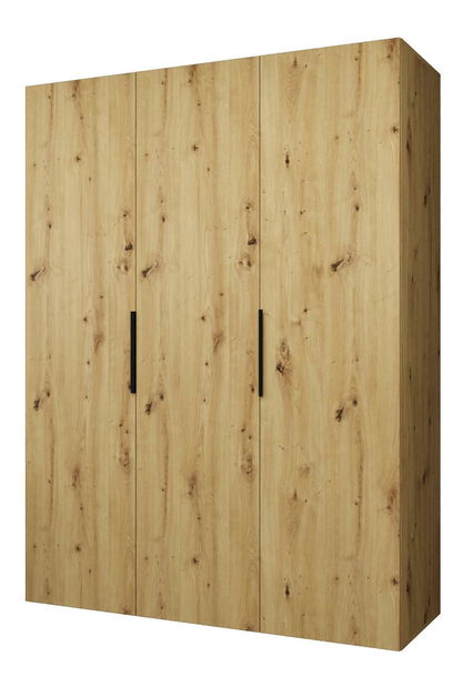 Dulap de haine 150 cm Mirabella 1 (Stejar artisan + Negru)