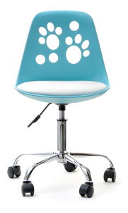 Detská stolička Footy (modrobiela + chrómová)