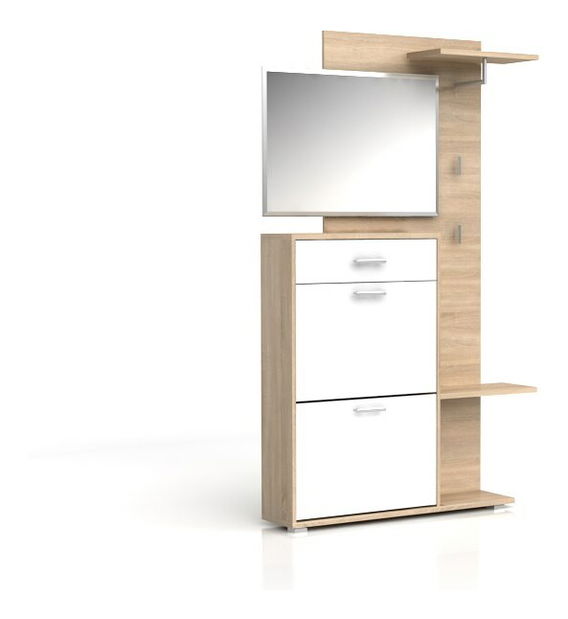 Predsieň BRW September (Dub Sonoma + Lesk biely)