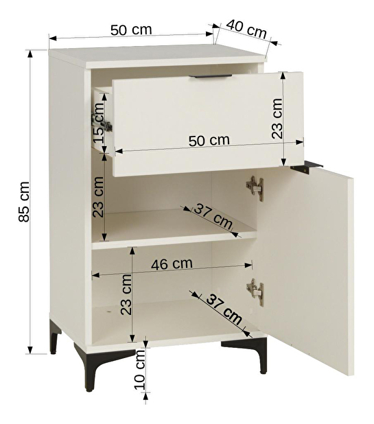 Komód Lea 1 (fehér)