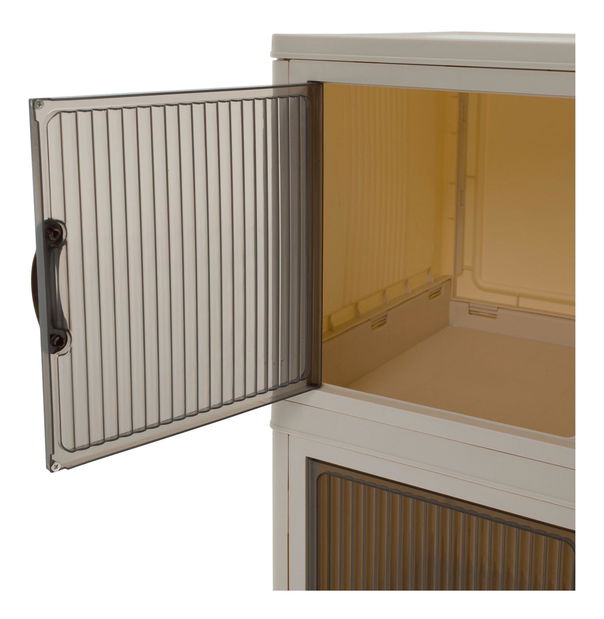 Ormarić Pillia 2 (bijela + smeđa)