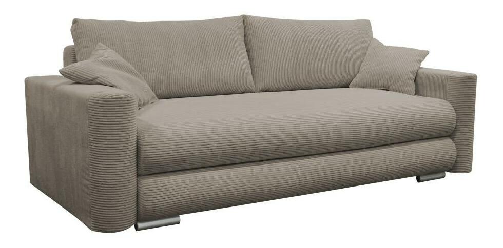 Széthúzható kanapé Roselon (szürkésbarna) (tárolóhellyel)