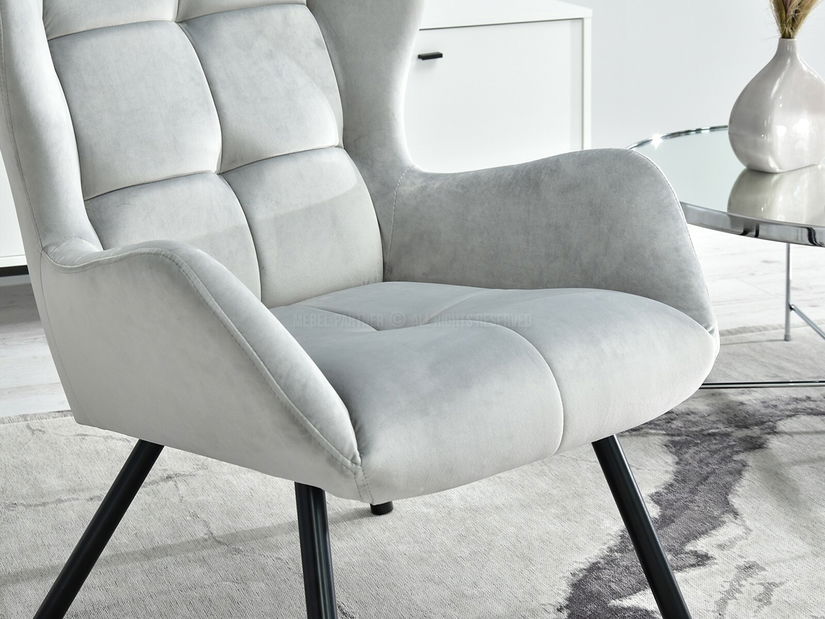 Relaxačné kreslo Norweien (sivá + čierna)