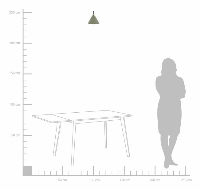 Závesná lampa Agron (olivovo zelená)