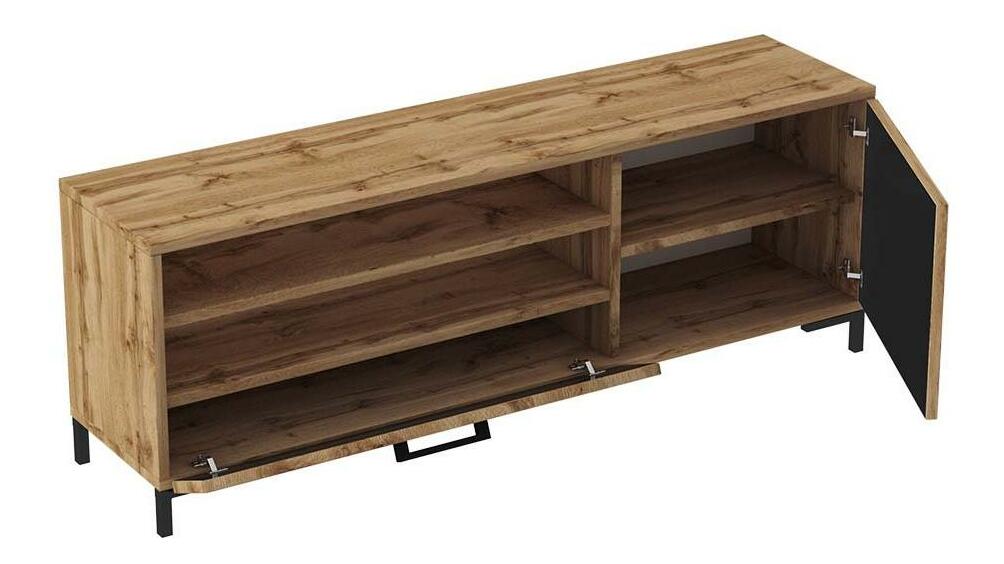 TV ormarić/stolić Cascade (hrast lancaster + crna)