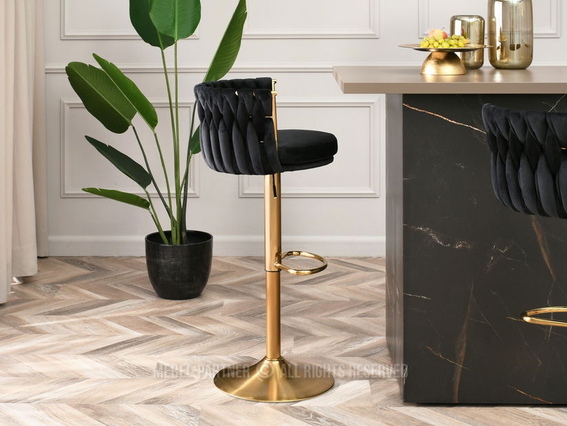 Scaun Adel (negru + auriu)