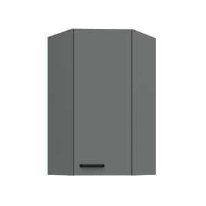 Dulap superior de bucătărie, de colț Nesia 60x60 GN-108 1F (45°) (Cadru: antracit + front: antracit)