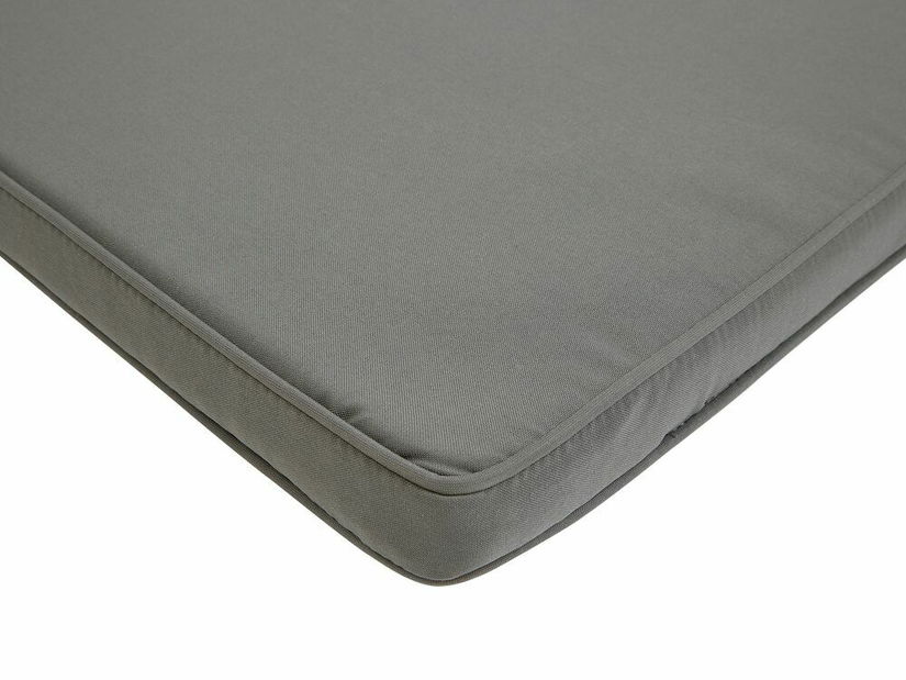 Záhradné lehátko Amati (tmavé drevo + sivá)