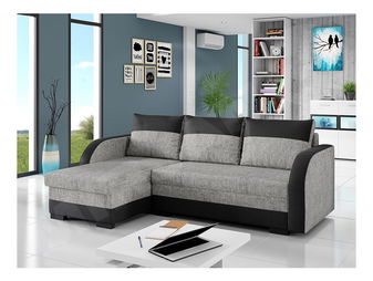 Sarokkanapé garnitúra Julie (fekete + barna-szürke)