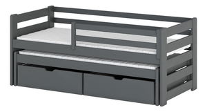 Detská posteľ 90 cm Simo (grafit) (s roštom)