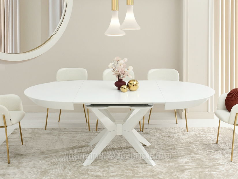 Masă sufragerie Viajaban (alb)