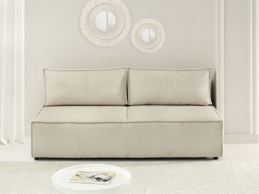 Pohovka dvojsedačka Nazismo (béžová + čierna)