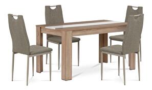 Jedálenský set Bravio (dub sonoma + cappuccino) (pre 4 osoby)