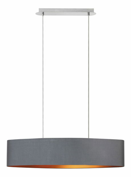 Závesné svietidlo Monica 2542 (sivá + zlatá + chrómová)