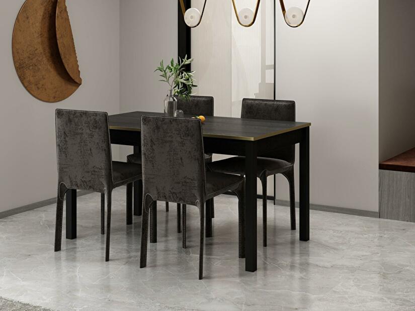 Blagovaonski stol Sutopa 2 (crna) (za 4 osobe)