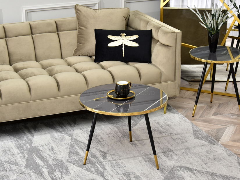 Konferenčný stolík Zoya Xl (grafit + čierna)