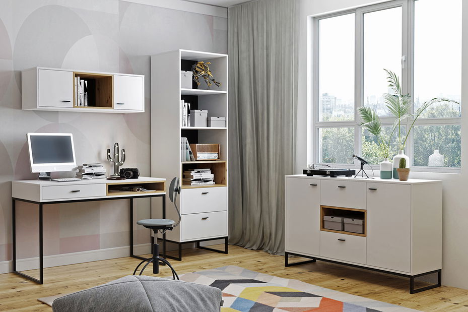 Regal Oliver R60 (bijela + hrast artisan)