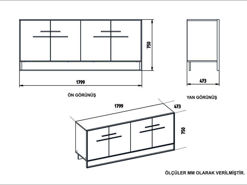 Dulap Pollie (Negru + Auriu)
