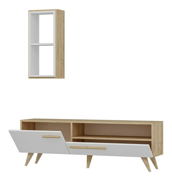 Obývacia stena Sepada 2 (dub zafírový + biela) 