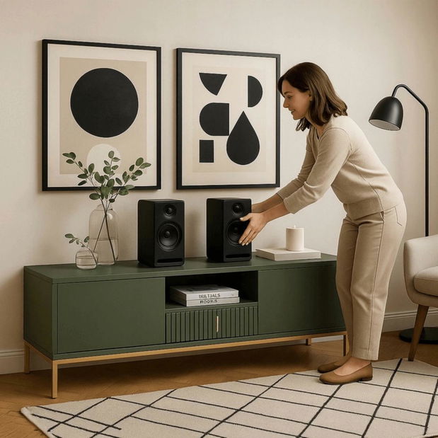 TV ormarić Militaba (zelena + zlatna) 