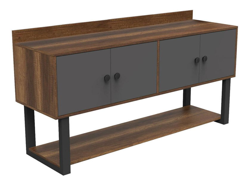 Skrinka Minnie 4 (orech + antracit)