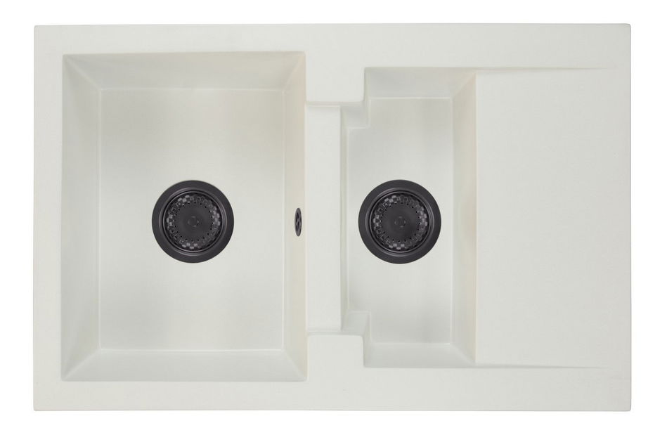 Kuchynský drez Dortuna (biela) (s 1 otvorom pre batériu) (P)