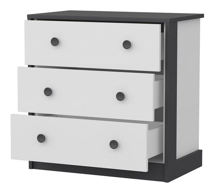 Comodă Live (antracit + Alb)