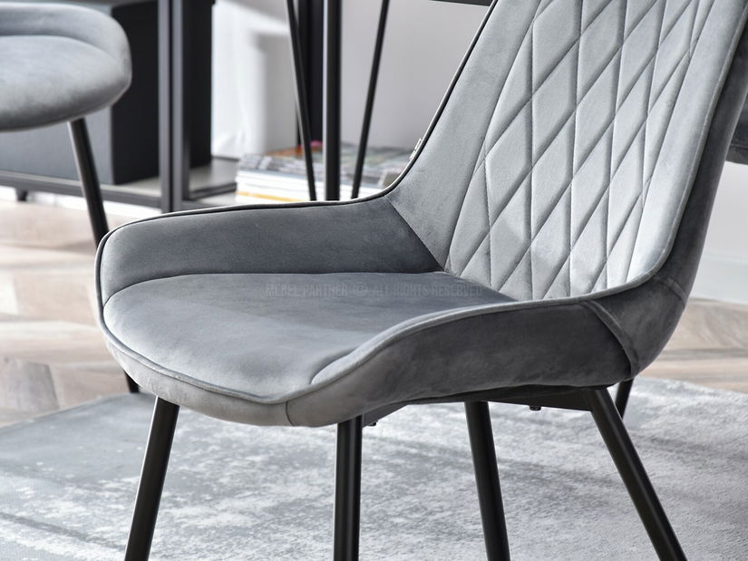 Stolica Aron (siva + zlatna)